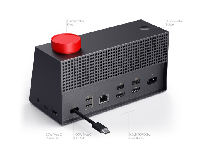 Die Anschlüsse auf der Rückseite machen den AI Companion zur Docking-Station.